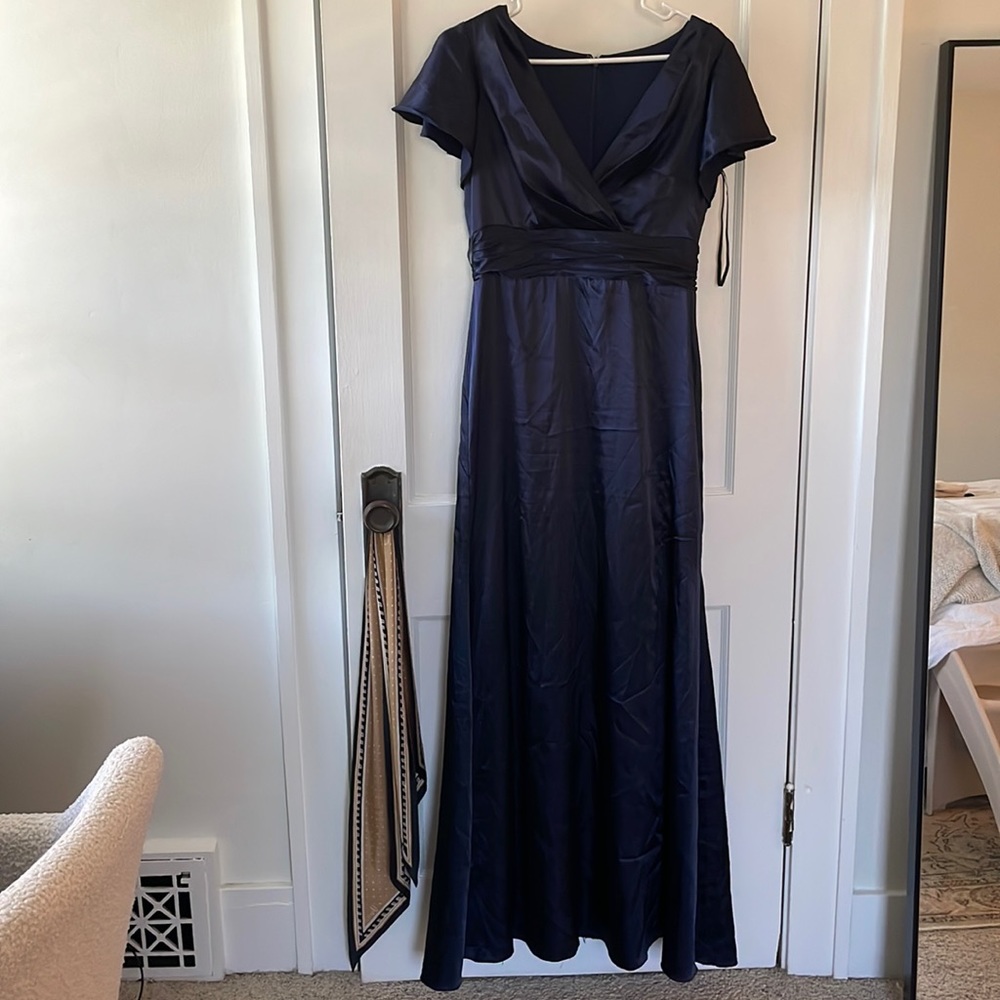 Navy bridesmaid dress from Dessy dresses